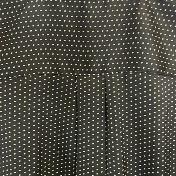 Banana Republic Top in Black and Tan Polka Dots size Petite Medium - Picture 4 of 6